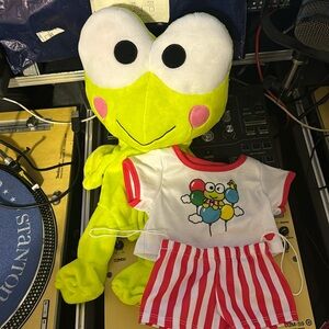 Build-A-Bear Sanrio KEROPPI Frog Plush unstuffed with outfit